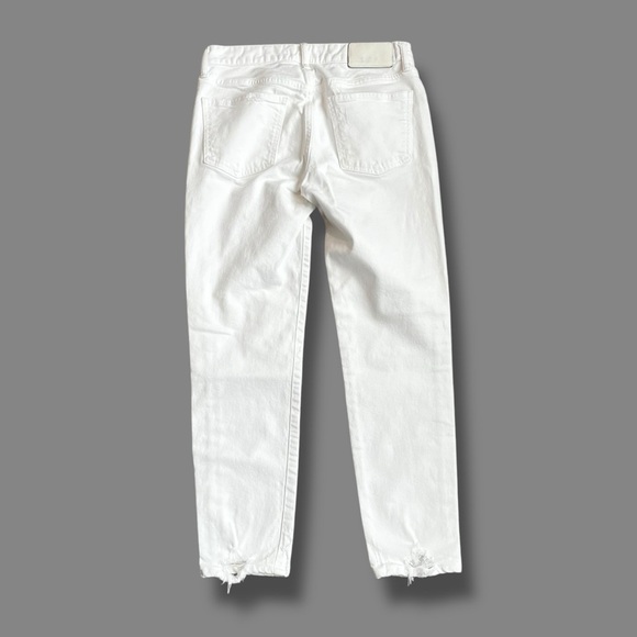Moussy Velma White Jeans Skinny Distressed Mid rise 5 pocket Made in Japan 6/28 - Picture 11 of 13